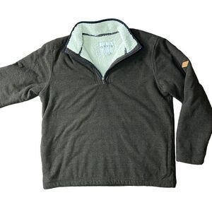 ORVIS Men’s 1/4 Zip Sherpa-Lined Pullover Sweater XL Brown